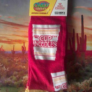 Crazy Socks: Ramen noodles Mens/unisex size 6-12 crew socks
